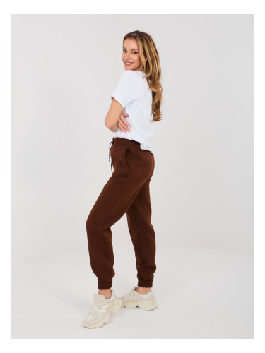 Дамски тъмнокафяви спортни панталони