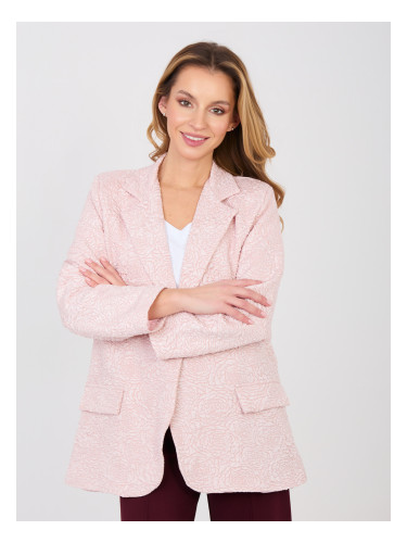 Розов жакардов блейзър