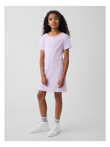 Детска оребрена рокля GAP с лого