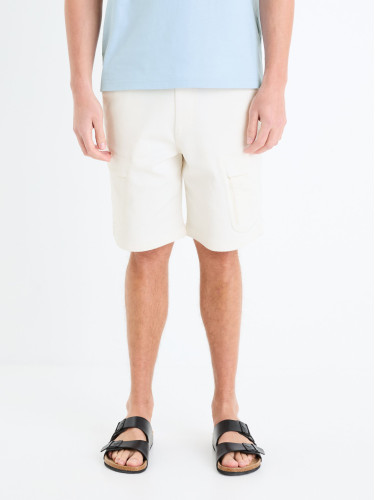 Мъжки кремави шорти с джобове Celio Gojogbm