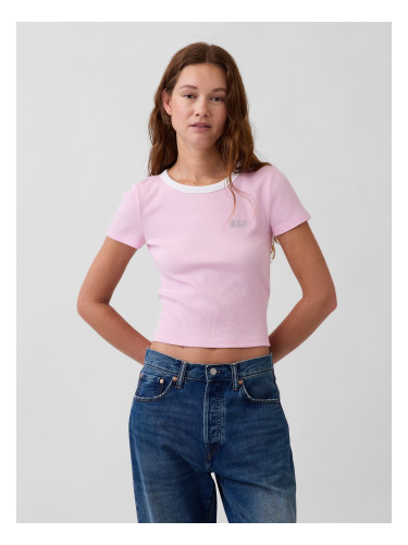 Тениска с оребрено лого на GAP