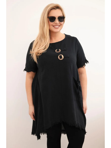 Рокля Kesi Plus Size с по-дълъг гръб