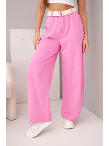 Дамски широки панталони Kesi с колан