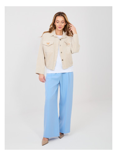 Светлобежово бомбър яке