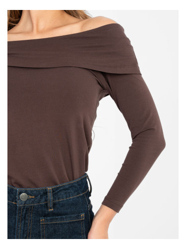 Тъмнокафява блуза RUE PARIS