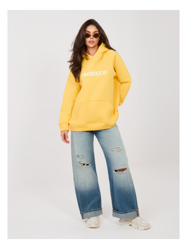 Жълт дамски суитшърт RUE PARIS