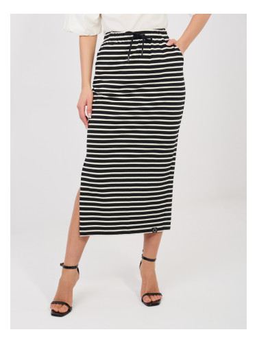 Черна памучна пола с цепка