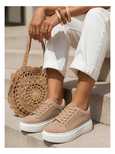 Бежови ниски маратонки