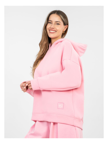 Светлорозов едноцветен суитшърт