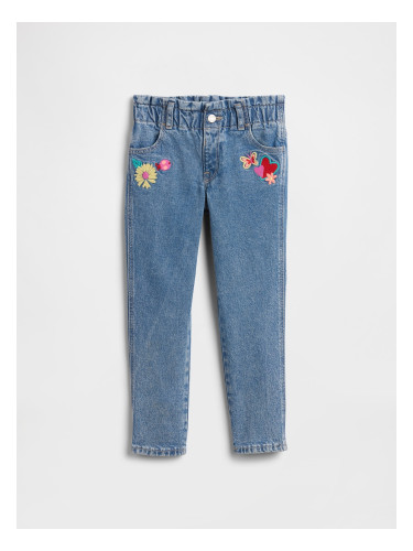 Бебешки дънки GAP Paperbag Mom - Момичета