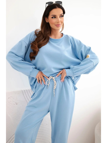 Комплект от две части Kesi с мотив „LOVE“ в син цвят