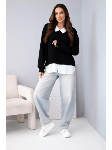 Дамски суитшърт Kesi Włoski с детайл тип риза