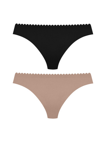 Дамски бикини DIM BODY TOUCH HIPSTER 2x, черни и бежови