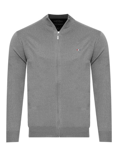 Мъжки пуловер с отворена врата, бежов