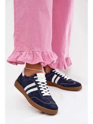 Дамски велурени маратонки Zazoo N1068, сини