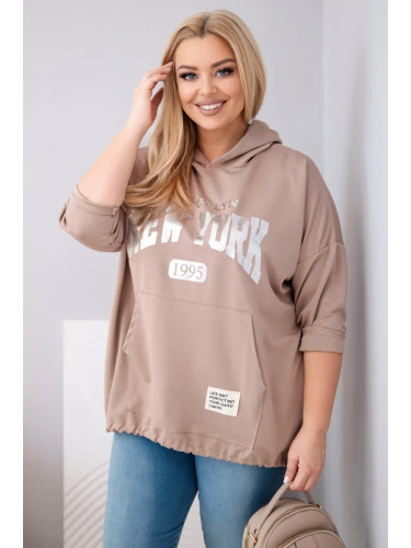 Суитшърт Kesi plus size с кенгуру