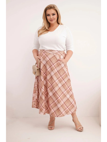 Карирана пола Kesi Włoski Plus Size