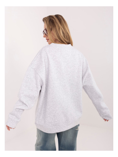 Светлосив меланж суитшърт