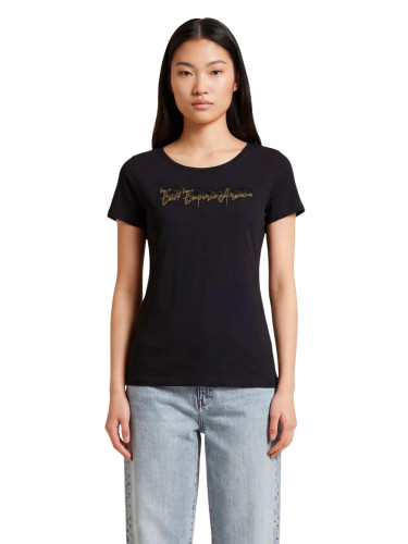 Черна тениска с къс ръкав EA7