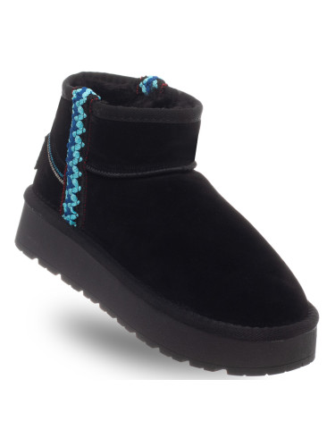 Черни велурени боти до глезена SOLO SOPRANI