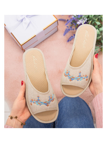 Дамски чехли Natural Style NS-099 Бежови