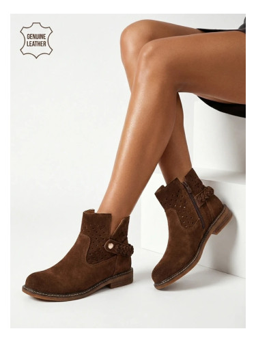 Дамски ажурни каубойски ботуши