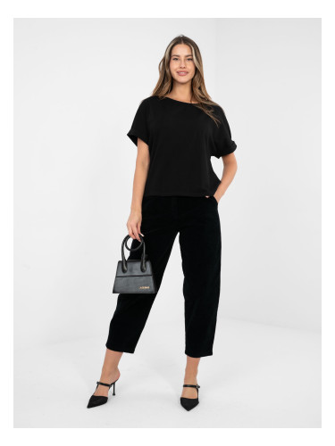 Черна овърсайз блуза