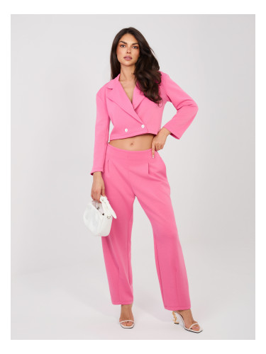 Тъмно розов комплект от мек материал RUE PARIS