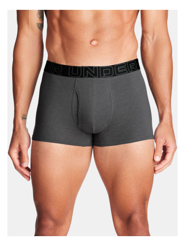 Set of three men's boxer shorts in black, red and gray Under Armour UA Performance Cotton 3in