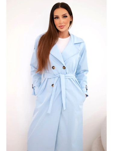 Дамско палто Kesi с колан и яка