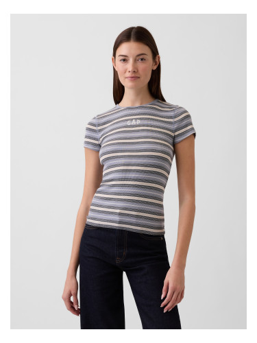 Тениска с оребрено лого на GAP