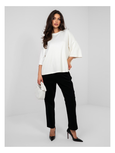 Бяла дамска блуза с голям размер