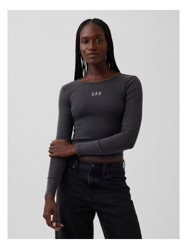 Тениска с оребрено лого на GAP