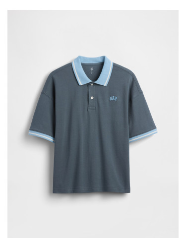 Детска поло тениска с голям размер и лого на GAP