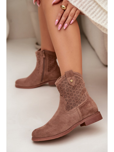 Дамски боти до глезена S. BARSKI с отворен модел