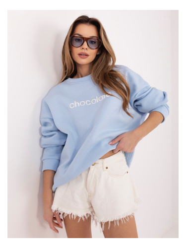 Светлосин суитшърт с голям размер