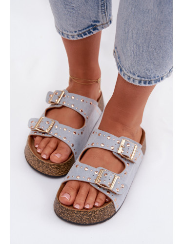 Дамски сини сандали Tervina