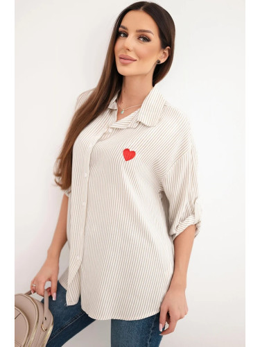 Дамска вискозна риза с дантелени ръкави