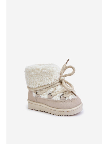 Детски снежни ботуши Асия бежови