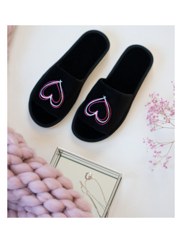 Дамски чехли Natural Style NS-044b черно-розови