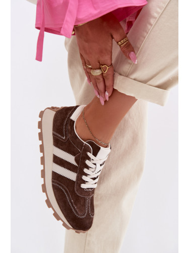 Дамски велурени маратонки на платформа S. BARSKI