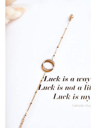 Дамска елегантна гривна с орнаменти и циркони