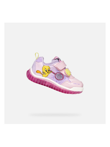 Розови светещи маратонки Geox Lightyloo за момичета