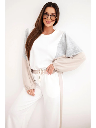 Дамски комплект Kesi с широк суитшърт и широки панталони