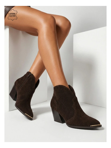 Дамски каубойски ботуши Resti Eco Suede