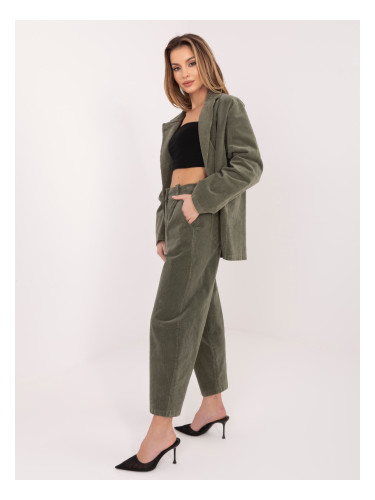 Кадифени панталони в цвят каки