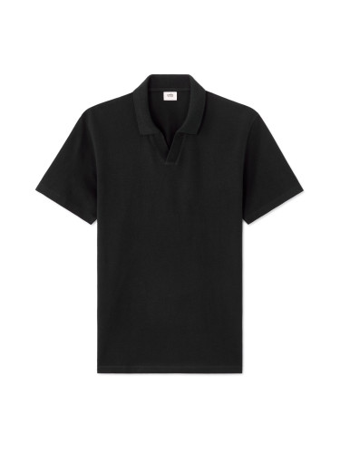 Черна мъжка поло тениска Celio Nepiquy