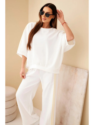 Дамски комплект от вискоза Kesi с широки панталони