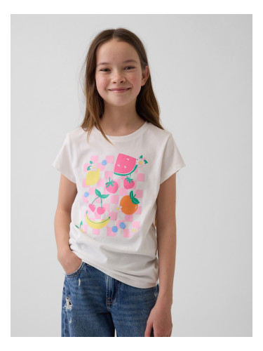 Детска тениска с щампа GAP - за момичета