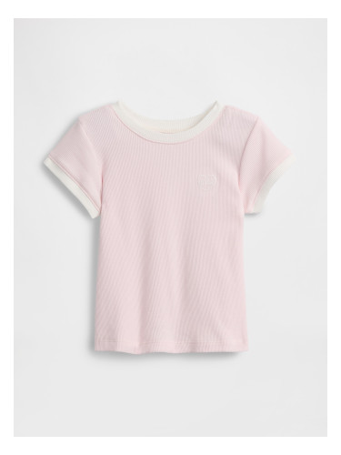 Детска тениска с оребрено лого GAP